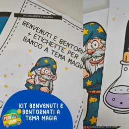 ACCOGLIENZA: KIT BENVENUTO E BENTORNATI A TEMA MAGIA
