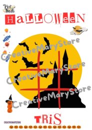 Halloween.6 Giochi TRiS di Halloween (Tic-Tac-Toe): Schede Riutilizzabili per l'Aula!