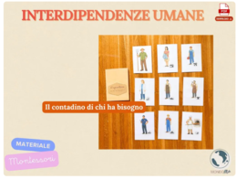 Interdipendenze Umane Montessori – Educazione Cosmica | Carte Didattiche Stampabili PDF | Printable charts Montessori