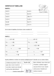Verifica/esercitazione tabelline