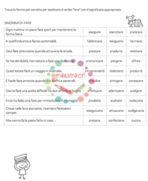Arricchimento lessicale - I sinonimi