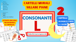 LE SILLABE LA LE LI LO LU - CARTELLI MURALI - SCHEDE OPERATIVE