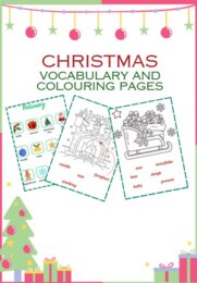 Christmas - vocabulary and colouring book