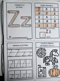 Schede di Italiano : Scopriamo la lettera Z