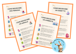 Tavole e procedimento per descrivere persone, animali, oggetti e ambienti!