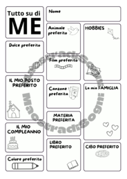 Accoglienza scheda TUTTO SU DI ME