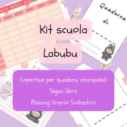 Kit scuola stile Labubu