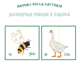 Gli animali della fattoria; un'attività divertente per la lettoescrittura
