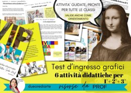 6 laboratori di Arte per test d'ingresso ed orientamento in 1-2-3 media