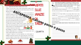 Compiti delle vacanze di Natale - italiano - dalla prima alla quinta elementare