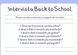 Back to school - Intervista