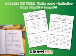 Casa dei verbi VERBO AVERE indicativo tempi semplici e composti (lapbook)