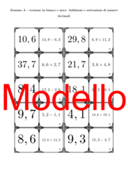 Domino - Addizioni e sottrazioni di numeri decimali | Attività Matematica