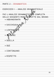 “Verifica di Italiano classe 5 Secondo quadrimestre (comprensione, grammatica e scrittura)”