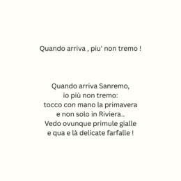Quando arriva , piu' non tremo !