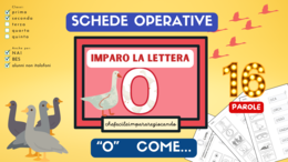 LETTERA O - SCHEDE OPERATIVE - LETTURA LESSICO - VERIFICA - CLASSI PRIMA/SECONDA - ALUNNI NAI/BES
