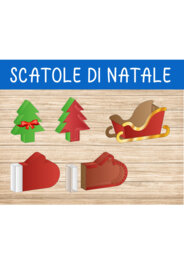 🎁 Scatole di Natale da ritagliare – Guanto, Abete e Slitta