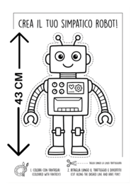 Robot-K: Il Mio Primo Amico di Cartoncino da Colorare e Costruire