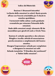 Kit Gestione Emozioni: Ruota delle emozioni, Termometro della calma, Dado emoji e schede operative | Scuola dell'Infanzia e Primaria