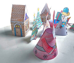 🎅 Villaggio di Babbo Natale – Lavoretto creativo per decorare e aspettare il Natale