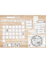 Calendario mensile con disegni d'Autunno