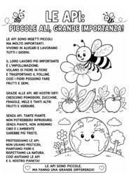 Storia in stampatello maiuscolo sulle api