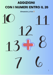 ADDIZIONI CON I NUMERI ENTRO IL 20