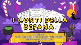 Kit 4 schede " I CONTI DELLA BEFANA" - attività di matematica classe 3^-4^