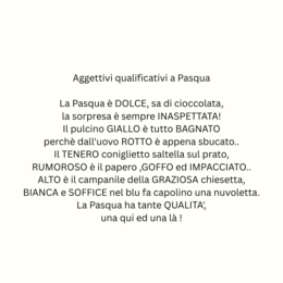 Aggettivi qualificativi a Pasqua
