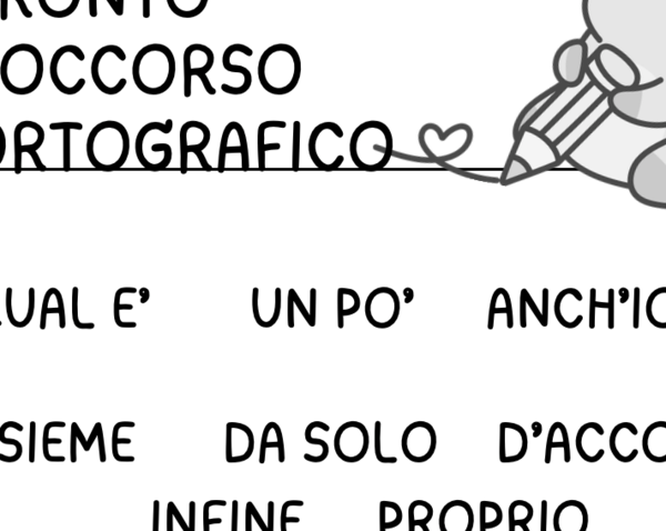 PRONTO SOCCORSO ORTOGRAFICO