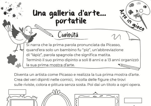 Attività "Una galleria d'arte... portatile!" da "Storie di artisti famosi per bambini. Le emozioni nell'arte"