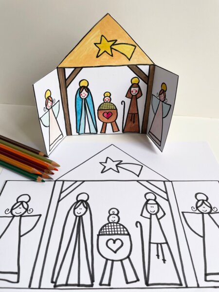 IL PRESEPE DA COLORARE