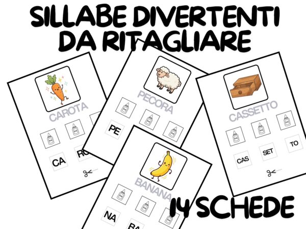 SILLABE DIVERTENTI – RITAGLIA E IMPARA!