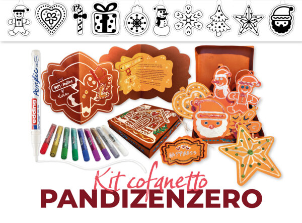 🍪 KIT di PAN DI ZENZERO 🍪 cofanetto, biscotti, chiudi-pacco e biglietto d'auguri