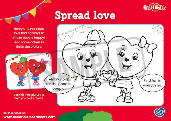 The Heartbeats - Spread love - Colouring