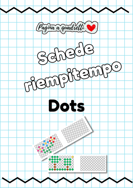 Schede riempi tempo, abilità visuo spaziali (colora i pallini)