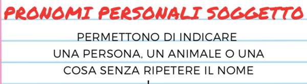 PRONOMI PERSONALI