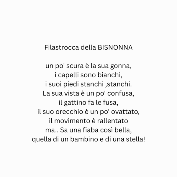 Filastrocca della BISNONNA