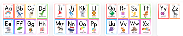 FLASHCARD ALFABETO STAMPATO