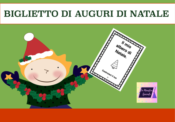 BIGLIETTO DI AUGURI E ALBERO 3D (2 IN 1)