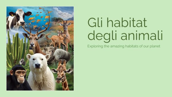 PRESENTAZIONE DOVE VIVONO GLI ANIMALI