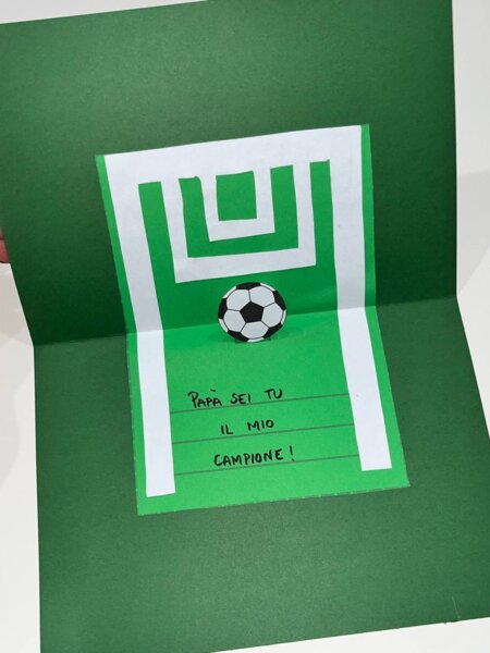 ⚽ Papà sei il mio campione - Biglietto festa del papà 💚