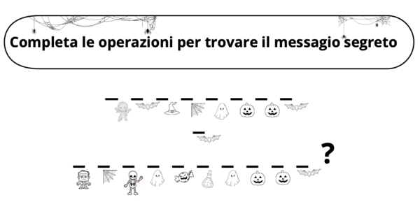 Scheda di esercizio di matematica a tema halloween