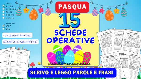 PASQUA - SCRIVERE E LEGGERE PAROLE E FRASI