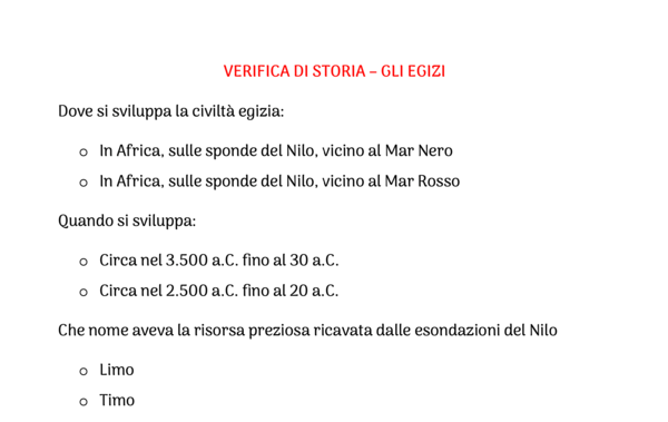 Verifica Egizi