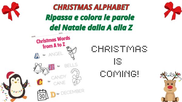 It's Christmas time! Ripassiamo l'alfabeto inglese in chiave NATALE