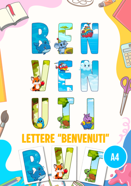 BENVENUTI: Lettere A4 da stampare