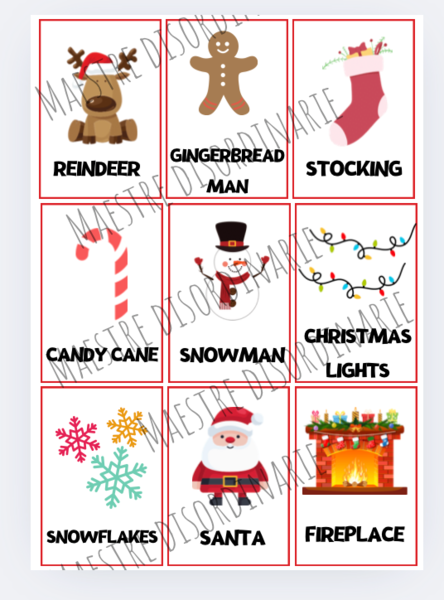Christmas Flashcards (Carte tematiche di Natale)
