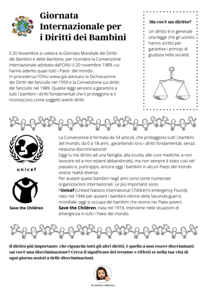 Giornata Internazionale per i Diritti dei Bambini