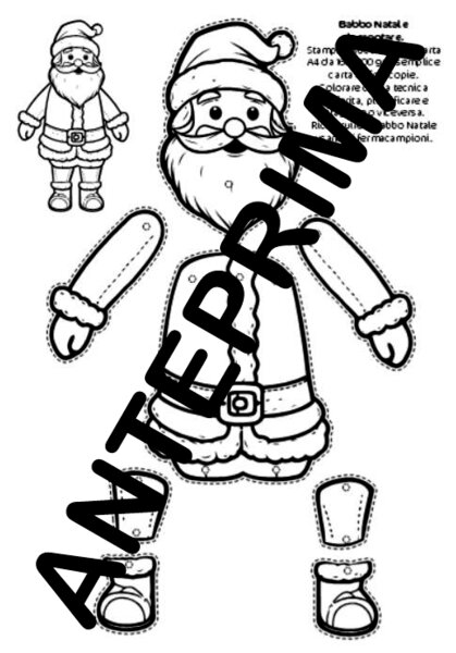 ATTIVITA' PER NATALE - BABBO NATALE DA MONTARE - SCUOLA PRIMARIA